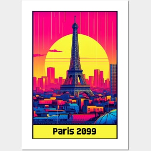 paris effiel tower futuristic postcard Posters and Art